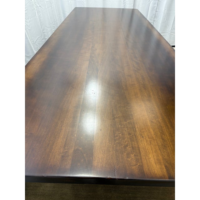 Arhaus Tuscany Dining Table — 118" Handcrafted in Italy | Solid Poplar Wood | Curated Trestle Base For Sale - Image 11 of 18