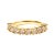 14K Yellow Gold Plated .925 Sterling Silver 2.0 Cttw Round Brilliant Cut Diamond 10 Stone Anniversary Band Ring (J-K Color, I1-I2 Clarity) - Size 8 For Sale