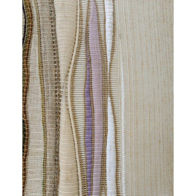 1980s Abstract Landscape Fiber Art by Pamela Twycross-Reed For Sale - Image 5 of 5