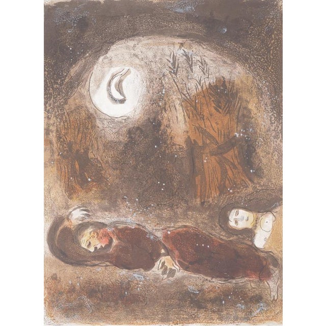 Marc Chagall, The Bible: Ruth and Booz Asleep, Original Lithograph For Sale - Image 6 of 6
