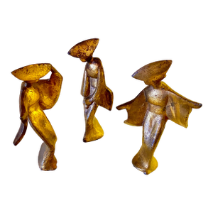 Vintage Set of 3 Japanese Women Dancers