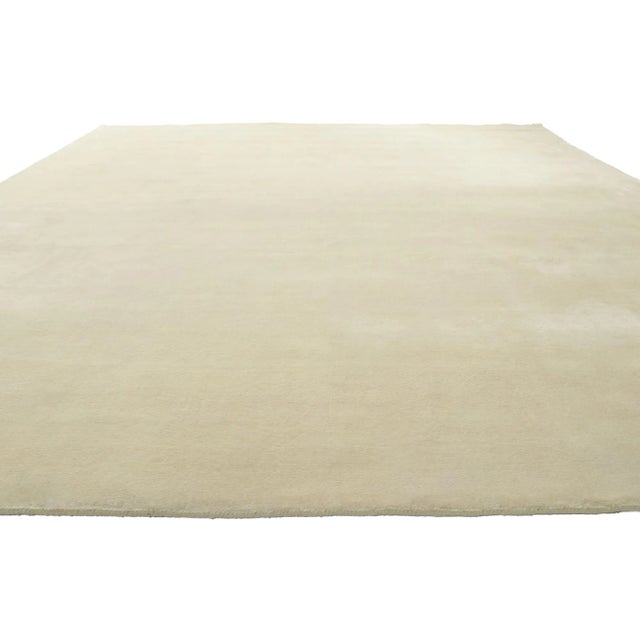 Contemporary Ivory Area Rug With Minimalist Style - 09'11 X 12'11 For Sale - Image 3 of 9