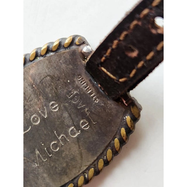 1970s Western Watch Sterling Silver Leather Band For Sale - Image 18 of 18