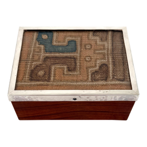 Peruvian Artisan Box With Pre-Columbian Textile Fragment