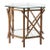 1970s Palm Beach Two-Tier Bamboo & Glass Octagonal Side Table by Turtle and Crane - McGuire Style For Sale