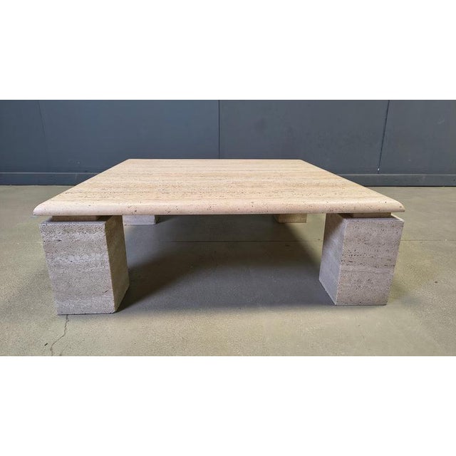 Vintage Italian Travertine Coffee Table, 1970s For Sale - Image 4 of 17