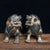 Add a touch of history to your space with this pair of antique guardian lion statues. Crafted from solid bronze, these...