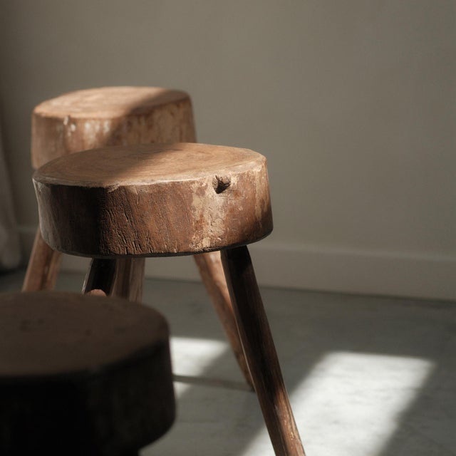 Brutalist Coffee Table with Stools, 1960s, Set of 5 For Sale - Image 11 of 14