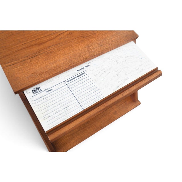 Wood Mid 20th Century Small Chippy Telephone Bench With Pullout Seat For Sale - Image 7 of 13
