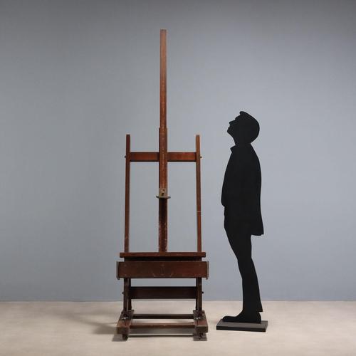 Large Painters Easel Walnut Painted Beech Italy Xx Century For Sale - Image 3 of 15