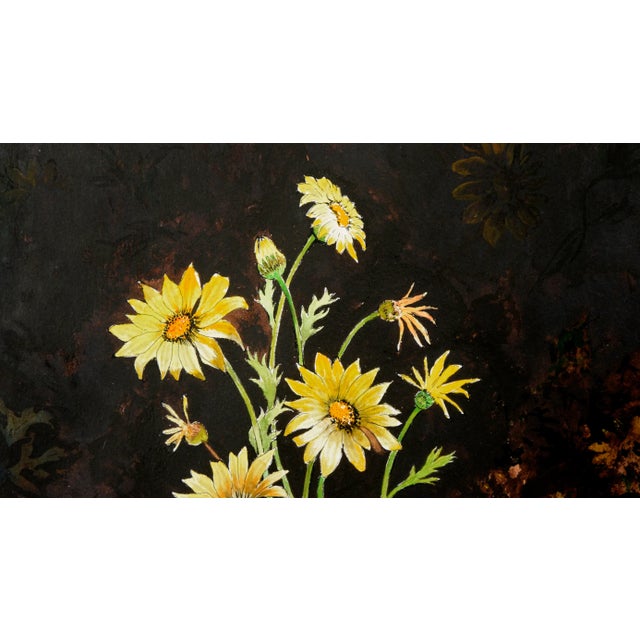 Mid 20th Century "Yellow Daises" - Watercolor on Illustration Board by Olga Degles For Sale - Image 5 of 9