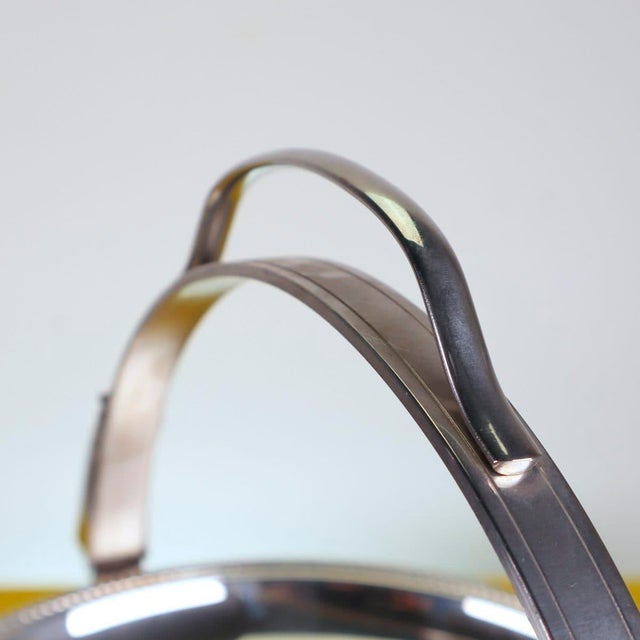 Vintage Serving Tray in 18/10 Steel attributed to Alessi For Sale - Image 7 of 12