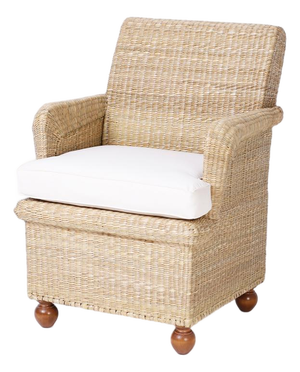 British Colonial Style Wicker Armchairs