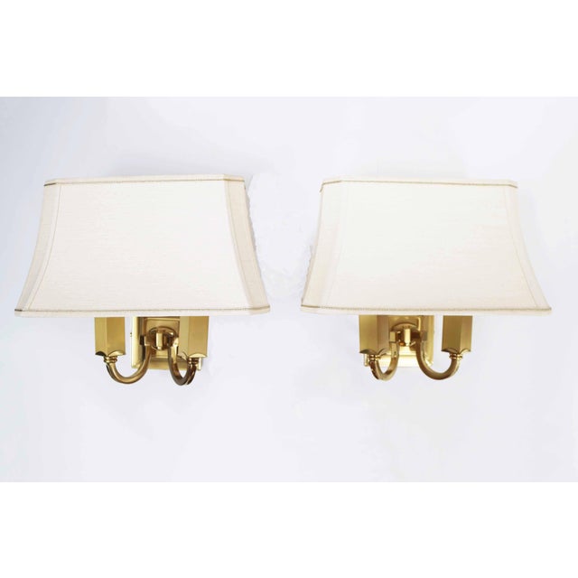 French Neoclassical Brass Wall Lights, 1980s, Set of 2 For Sale - Image 10 of 10