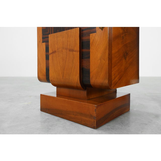 Art Deco Geometric Wooden Nightstands, Italy, 1920s, Set of 2 For Sale - Image 10 of 15