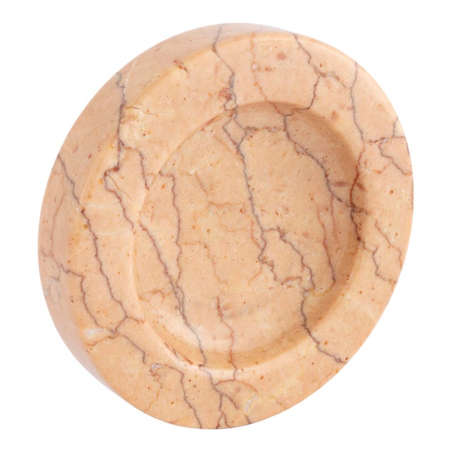 1970s Pink Marble Trinket Dish in the Style of Sergio Asti for Up & Up For Sale