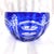 1980s Set of Five Blue Cut to Clear Serving Bowls For Sale - Image 4 of 6