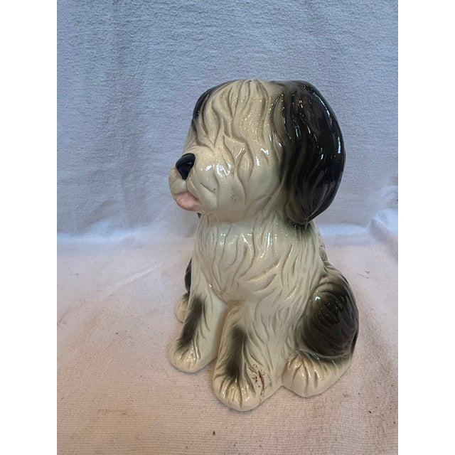 Porcelain Sheep Dog Planter