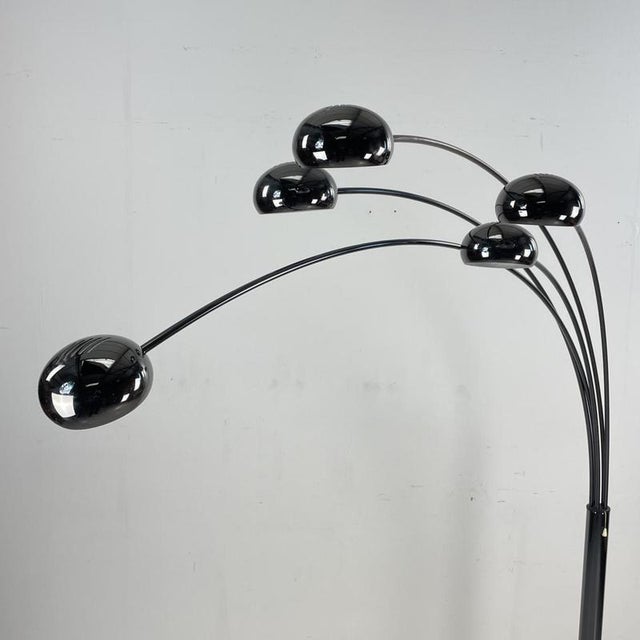 Mid-Century Modern Midcentury Danish Bilka Multi Floor Light in Smoked Chrome with Marble Base, 1970s For Sale - Image 3 of 10