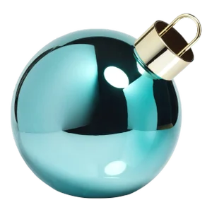 LED Oversized 11.75" Blue Glass Ball Ornament