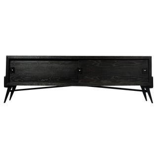Mid-Century Scandinavian Modern Dark Oak Sideboard with Wooden & Metal Handles, 1960s For Sale