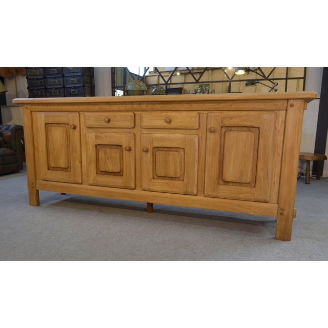 Large Elm 4-Door Sideboard, 1980s, in Very Good conditions. Designed 1980 to 1989