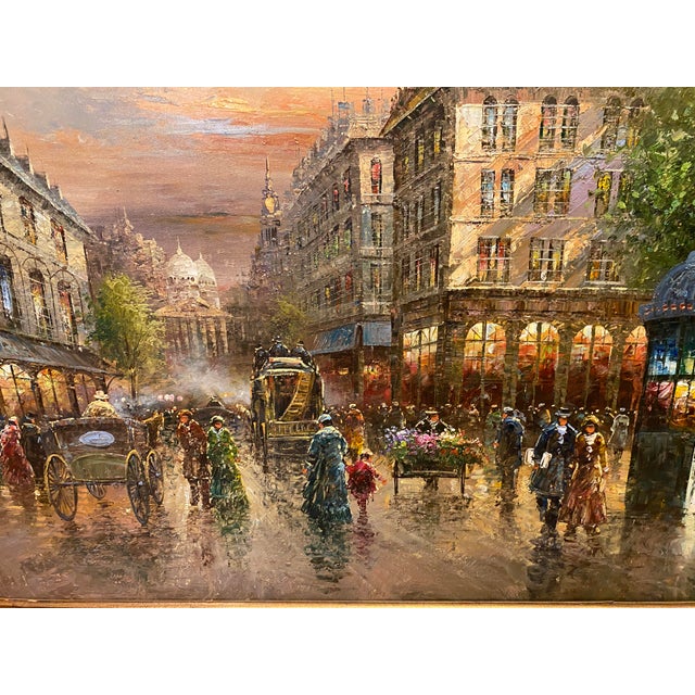 Mid 20th Century Large Oil Painting in the Manner of Édouard-Leon Cortes, Paris France For Sale In Miami - Image 6 of 13