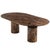 A substantial Italian dining table executed entirely in marble, dating to the late 20th century. The stone displays a...