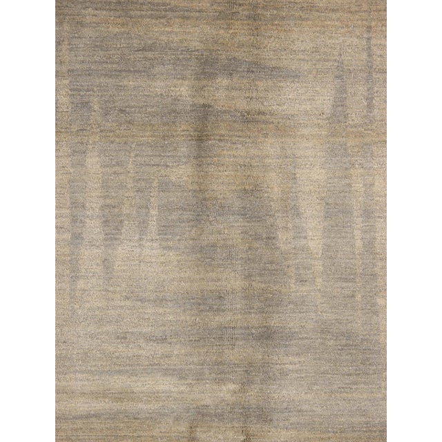Contemporary Modern Hand-Knotted Gabbeh Weave Rug 8'1" X 10'5" For Sale - Image 3 of 4