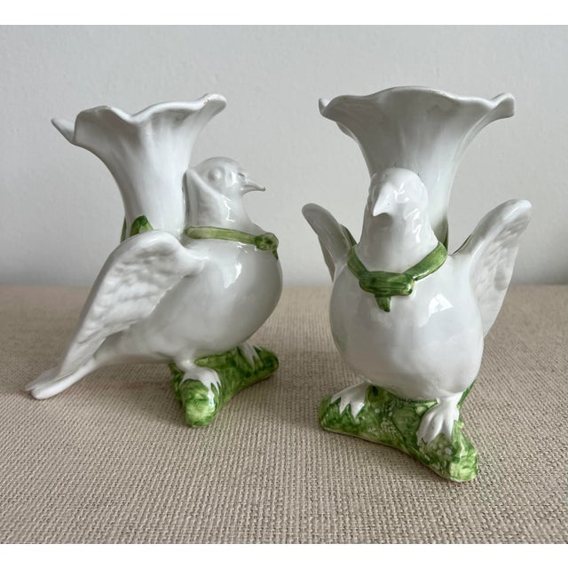 Vintage Blanc De Chine Bird Vases - a Pair For Sale - Image 11 of 12