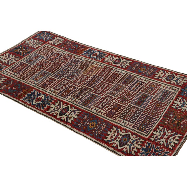 Rug & Kilim Vintage Turkish Tribal Runner in Red With Colorful Medallions | Rug & Kilim For Sale - Image 4 of 8