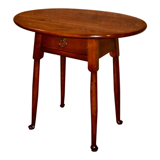 Vintage Oval Stickley Colonial Style Solid Cherry Side Table Chairish