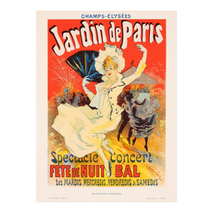Cheret – Jardin De Paris Fete De Nuit Bal – Original 1896 Chaix Lithograph