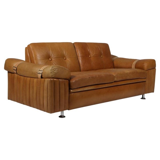 Brown Danish Brutalist 2-Seater Sofa, 1970s For Sale - Image 8 of 8