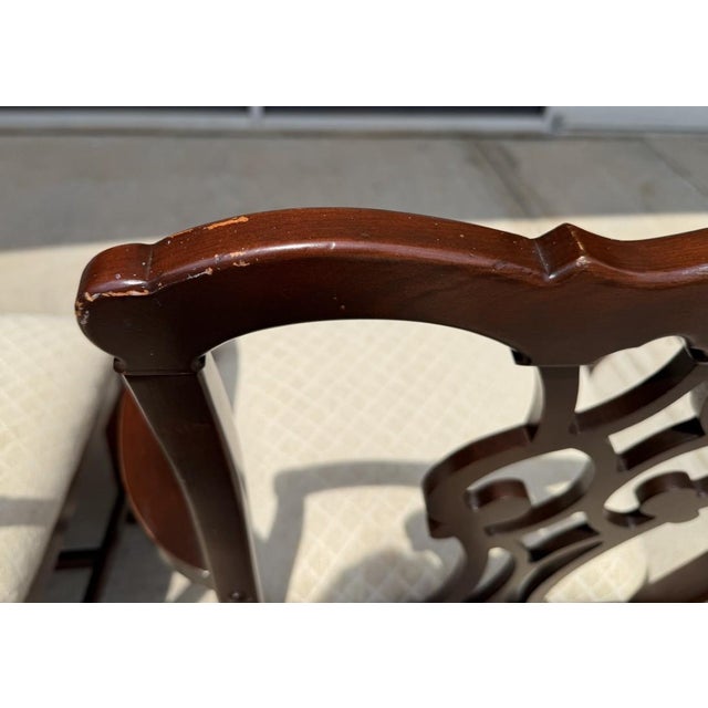 Late 20th Century Set of 6 Mahogany Chippendale-Style Dining Chairs For Sale - Image 16 of 16