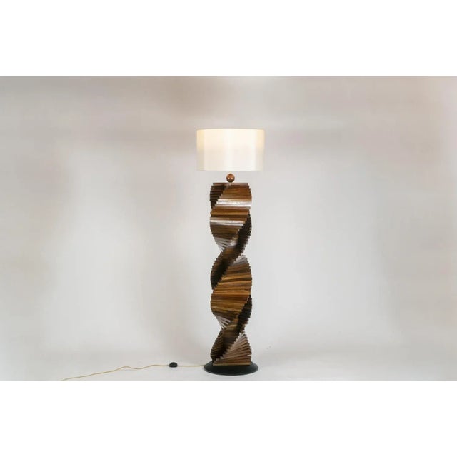 Sculptural Wooden Lamp Base. 1980s For Sale - Image 3 of 12
