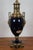 Early 20th Century Antique French Empire Converted Cobalt Blue Glass Brass Urn Oil Lamp For Sale - Image 5 of 12