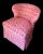 1970s Mod Pink Op-Art Upholstered Swivel Chair For Sale - Image 4 of 7