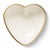 This ribbed ceramic dish is crafted in the shape of a heart with an artisanal ribbed texture and is enhanced with gold...