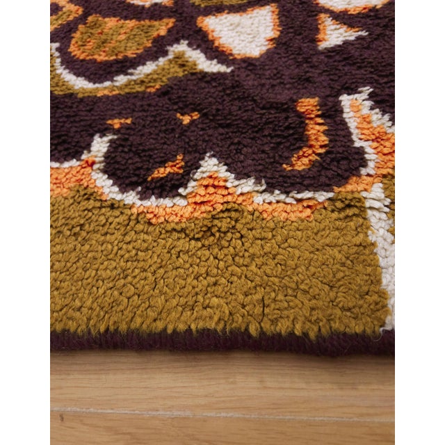 Mid-Century Modern Handmade Rug in Wool, Germany, 1970s For Sale - Image 6 of 7