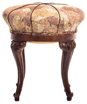 Antique Sgabello Camouflage Wood Stool by Yukiko Nagai