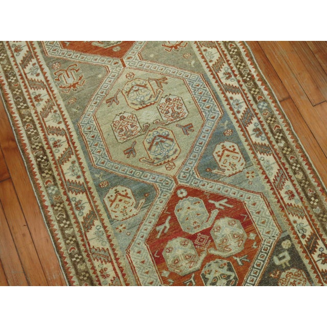 Earth Tone Malayer Antique Persian Runner For Sale - Image 11 of 18