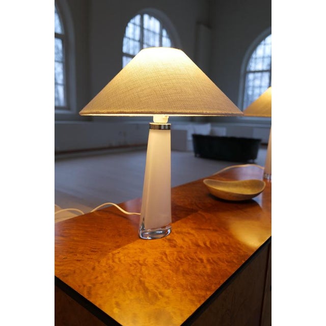 Mid-Century Table Lamps attributed to Carl Fagerlund for Orrefors Sweden RD, 1960s, Set of 2 For Sale - Image 14 of 18