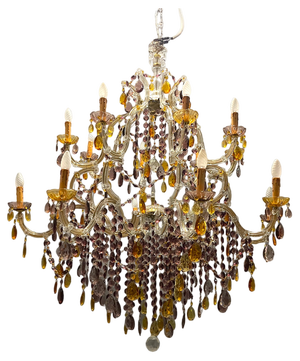 Large Murano Crystal Chandelier, 1960s