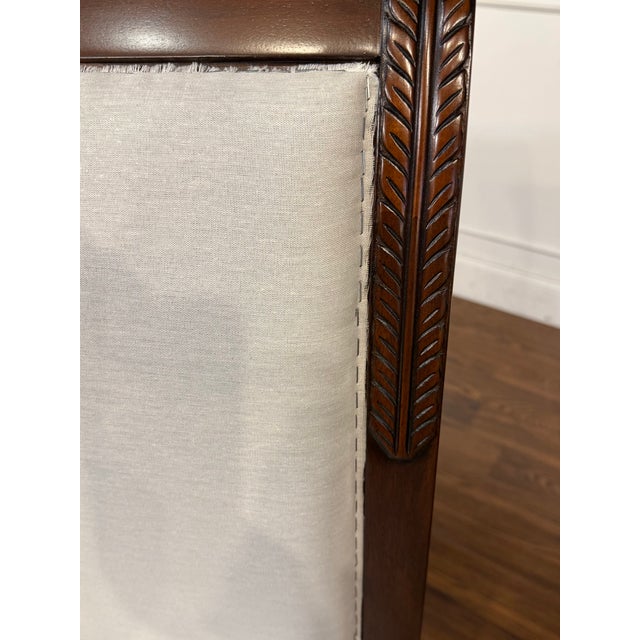 Set of Eight Newport Dining Chairs With Base Muslin Fabric - Showroom Samples For Sale - Image 18 of 18