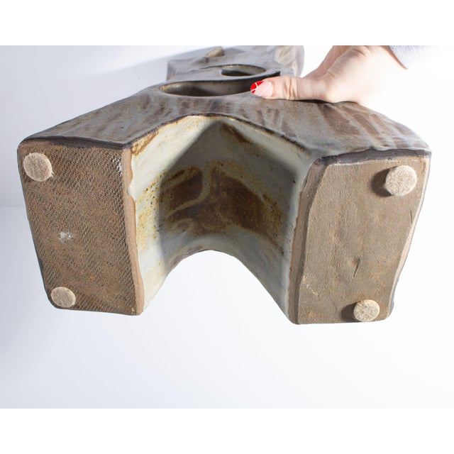 Ceramic Studio Pottery Sculptural Vase For Sale - Image 7 of 7