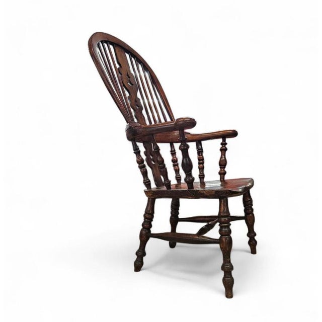 Antique Windsor Chair in Ash and Elm, 1800s For Sale - Image 5 of 9