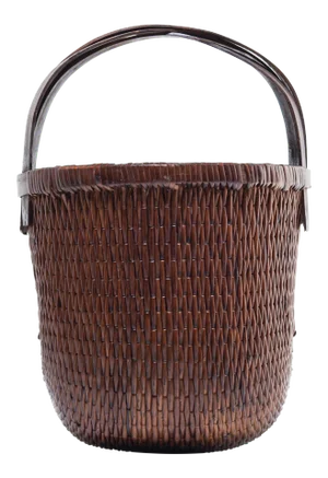 Chinese Bent Handle Fisherman's Basket