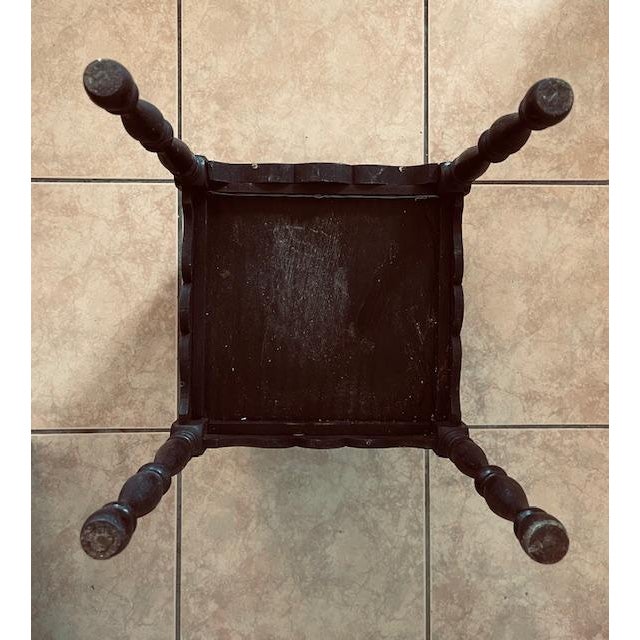 Handcrafted Copper Lined Wood Side Table W Pitcher Space For Sale - Image 16 of 18
