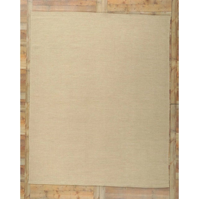 Tan Swedish Inspired Kilim Rug, 08'01 X 09'11 For Sale - Image 8 of 9